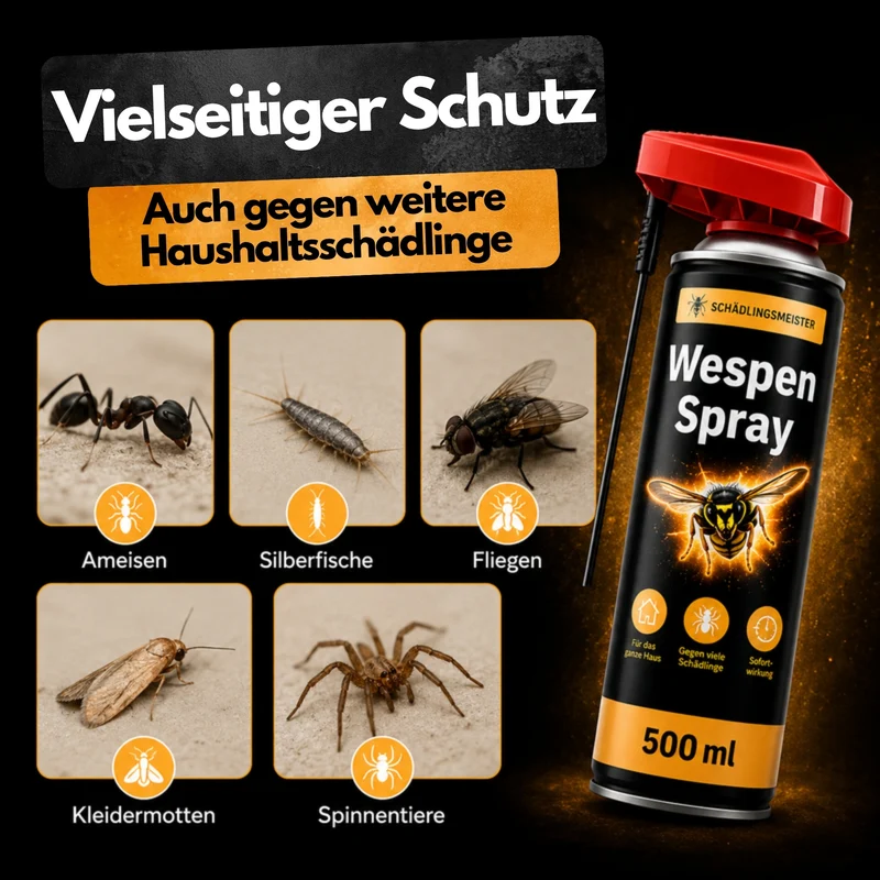 Wespen Spray - 500 ml - Repellent - Mit Schlauchverlängerung