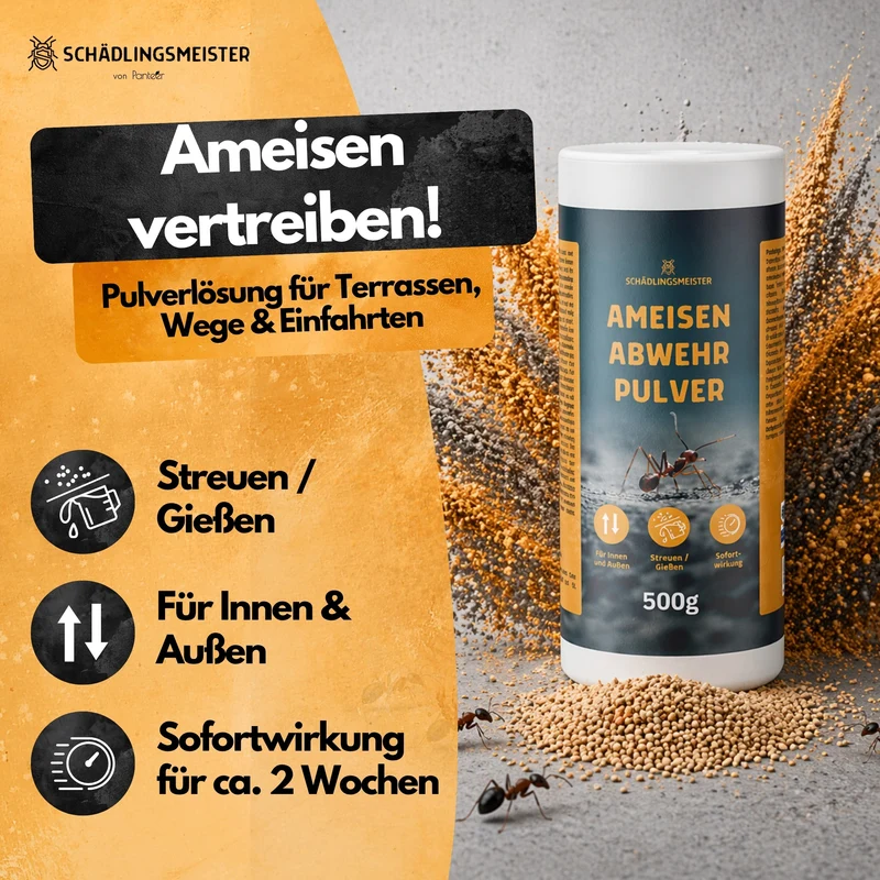Ameisen Abwehr Pulver – 4 Kg XXL Set – Für Innen & Außen
