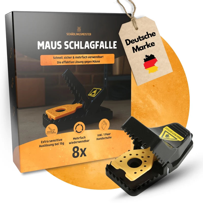 Mausefalle Schlagfalle - 8 Stück