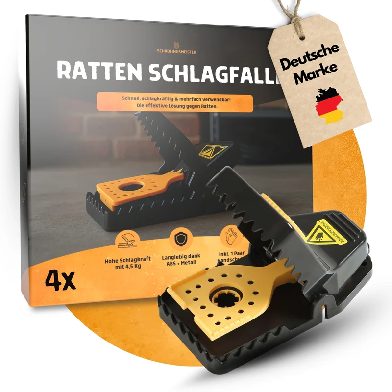 Rattenfallen Schlagfallen - 4 Stück