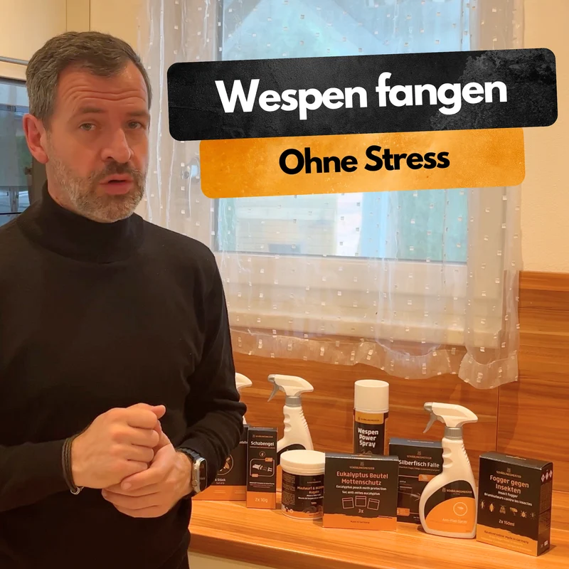 Wespenfalle mit 2x50ml Lockstoff – Ohne Insektizide – Made in EU