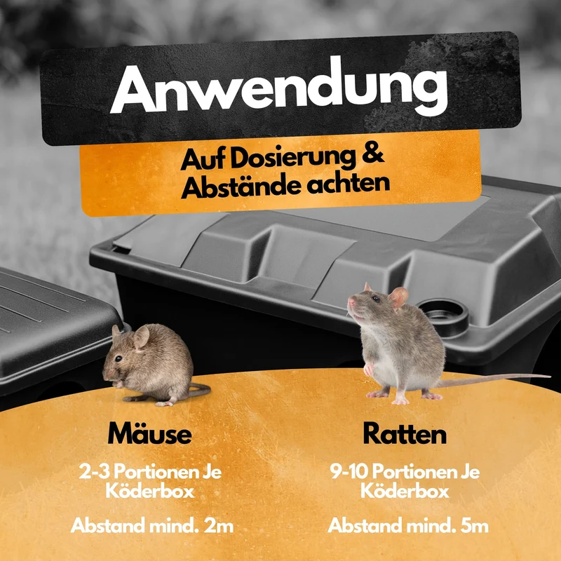 Propasta 25 – 5 Kg – Profi Rattengift mit Brodifacoum 0.0025 % – Köderpaste (500x10 g) – Nur für sachkundige Verwender