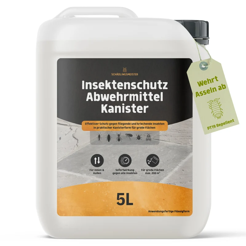 Gegen Asseln! – Insektenschutz Abwehrmittel Kanister – 5L - Anwendungsfertig