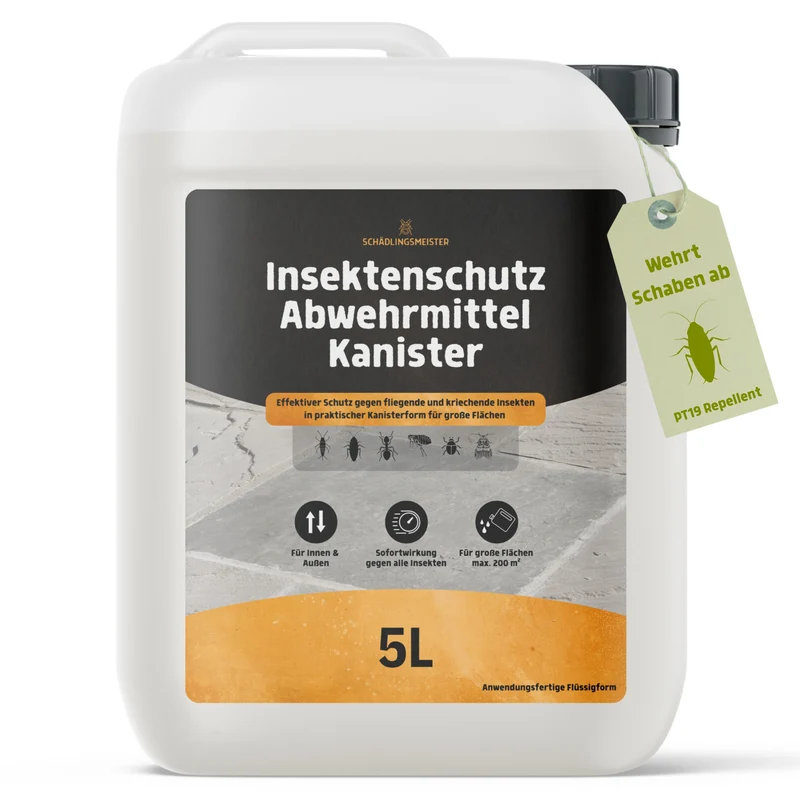 Gegen Schaben! – Insektenschutz Abwehrmittel Kanister – 5L - Anwendungsfertig