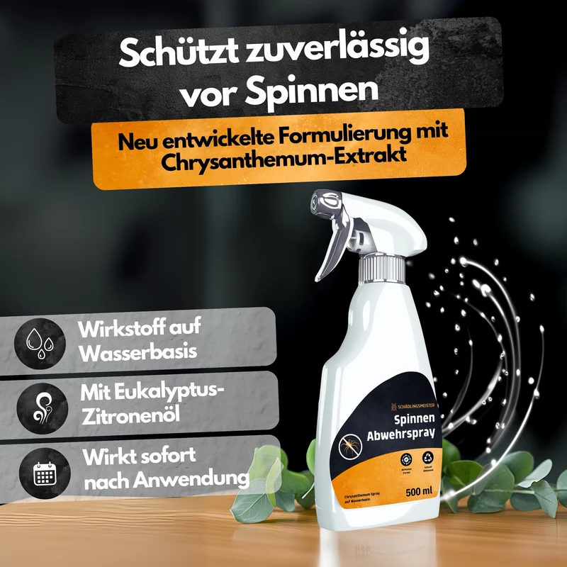 Spinnen Abwehrspray - 500 ml - Repellent - Mit Eukalyptus