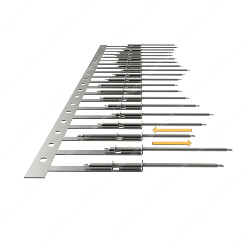 SolarSpine PV-Spikes in silber aus Edelstahl – selbstjustierend – 0,5 m Element