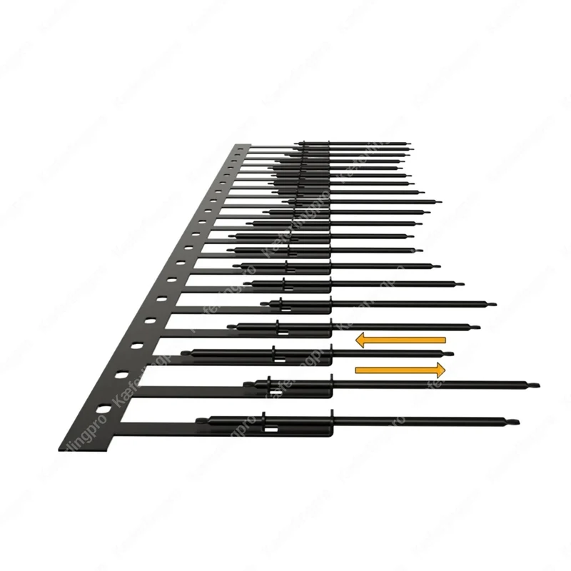 SolarSpine PV-Spikes in schwarz aus Edelstahl – selbstjustierend – 0,5 m Element