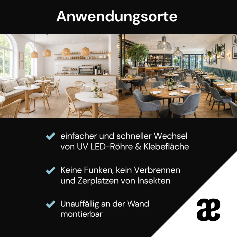 Kaeferling Smart DECO 151 LED UV-Gerät mit Splitterschutz - schwarz - 1 Stück