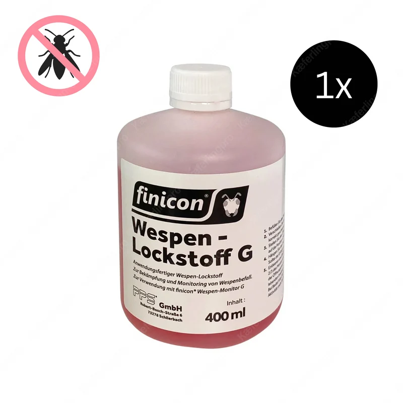 Wespen-Lockstoff G – 400 ml Nachfülllösung für Wespenfallen im gewerblichen Einsatz