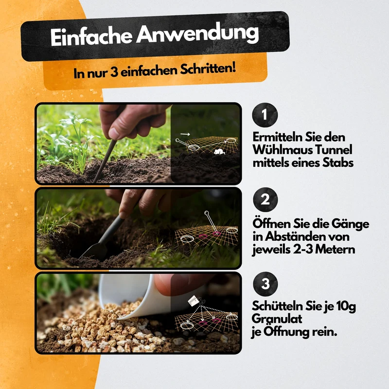Wühlmaus Granulat - Abwehr Granulat - 300g