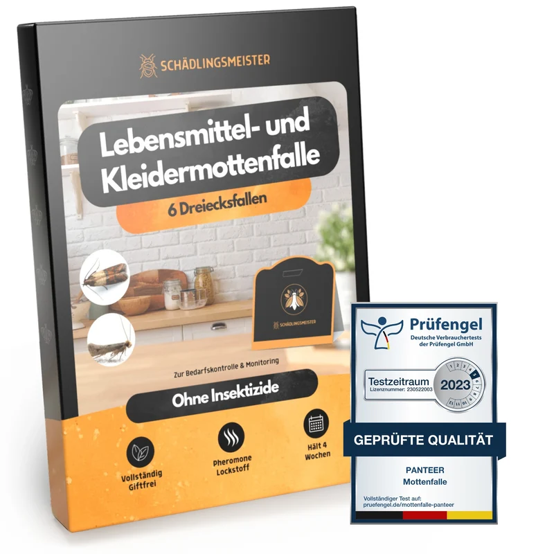 Mottenfalle – 6 Stück – Lebensmittel- und Kleidermotten-Monitoring