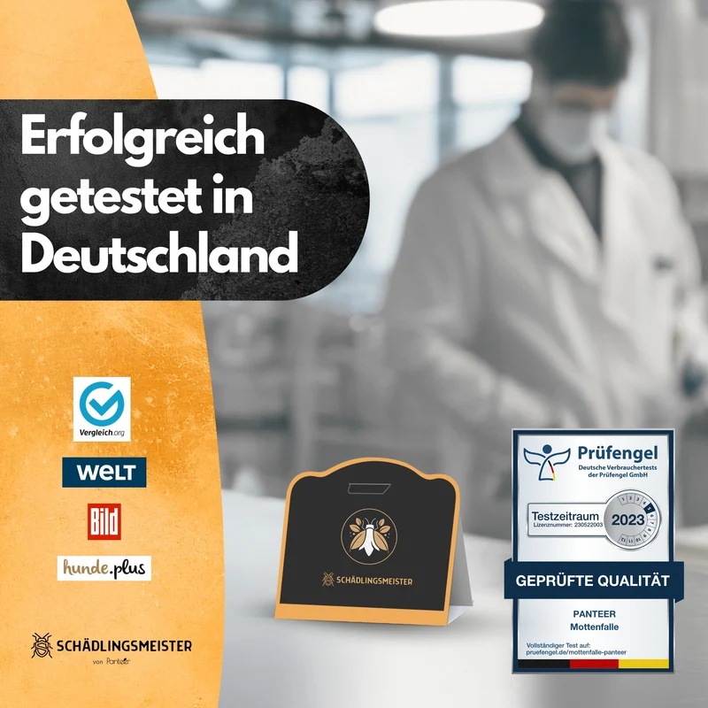 Mottenfalle – 6 Stück – Lebensmittel- und Kleidermotten-Monitoring