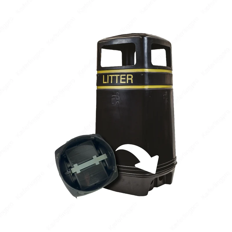 Mülltonne mit integrierter Rattenköderstation - 70 Liter Kapazität