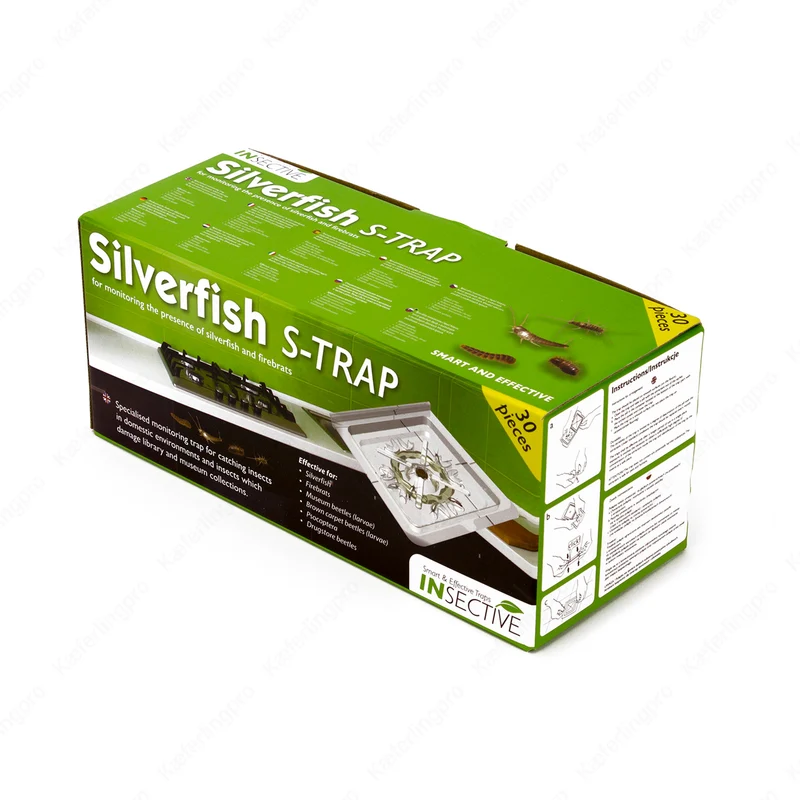 Silberfischchenfalle S-Trap – 30 Stück – Hygienische Falle mit Lockstoff