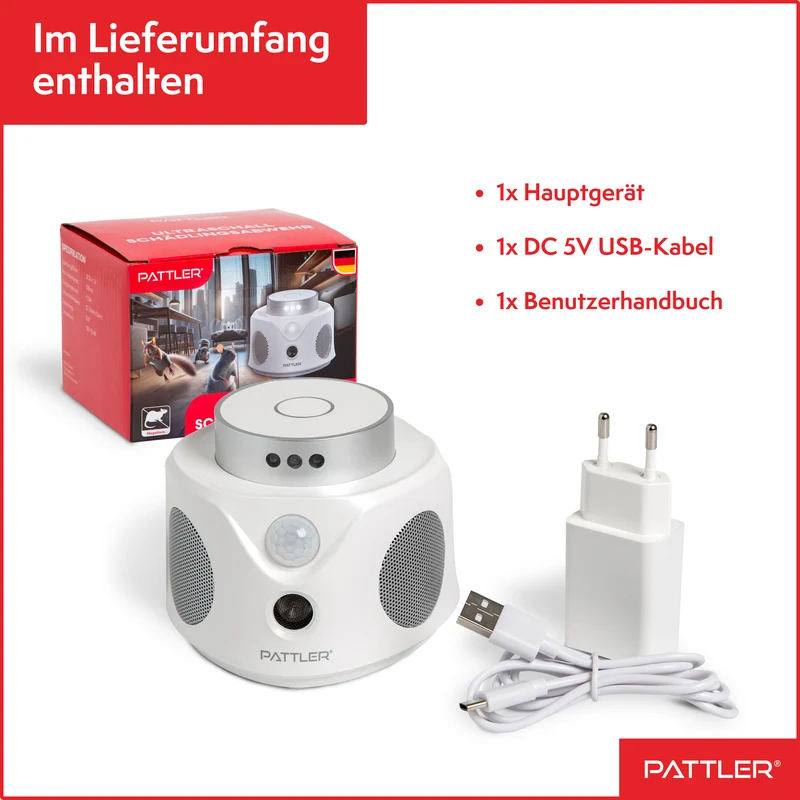360° Ultraschall Mäuseabwehr