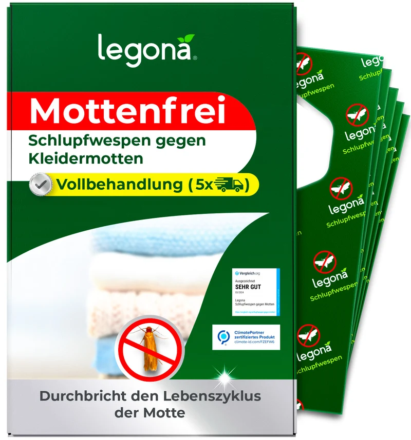 Schlupfwespen gegen Kleidermotten (5-fach Lieferung)