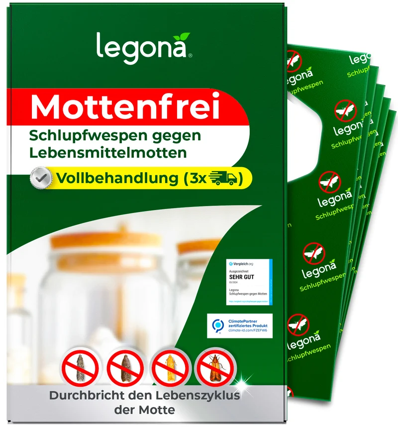 Schlupfwespen gegen Lebensmittelmotten (3-fach Lieferung)