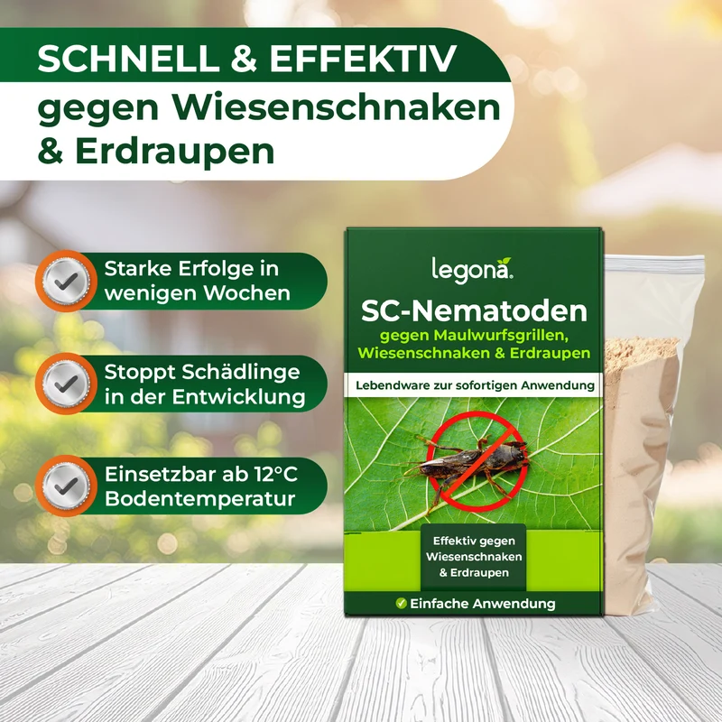 SC-Nematoden gegen Maulwurfsgrillen und Wiesenschnaken