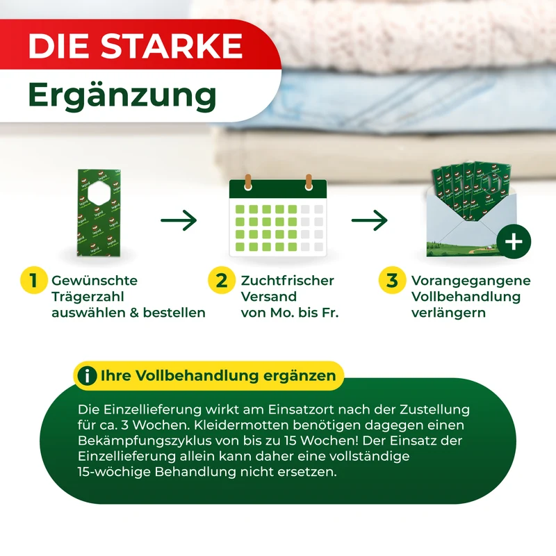 Schlupfwespen gegen Kleidermotten