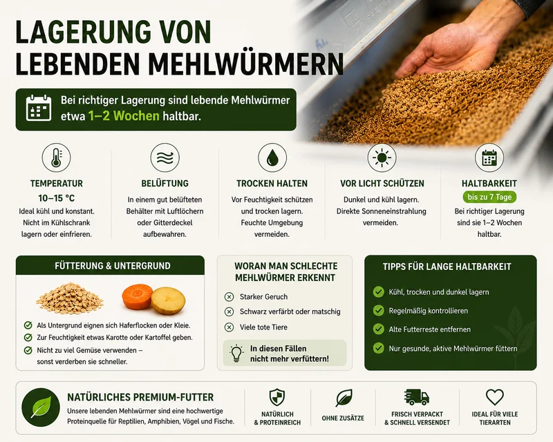 Mehlwürmer lebend (500g - 1000g)