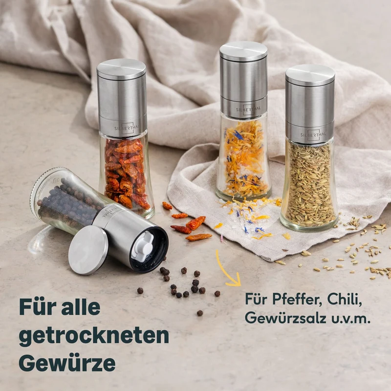 Gewürzmühle + Muskatmühle Set