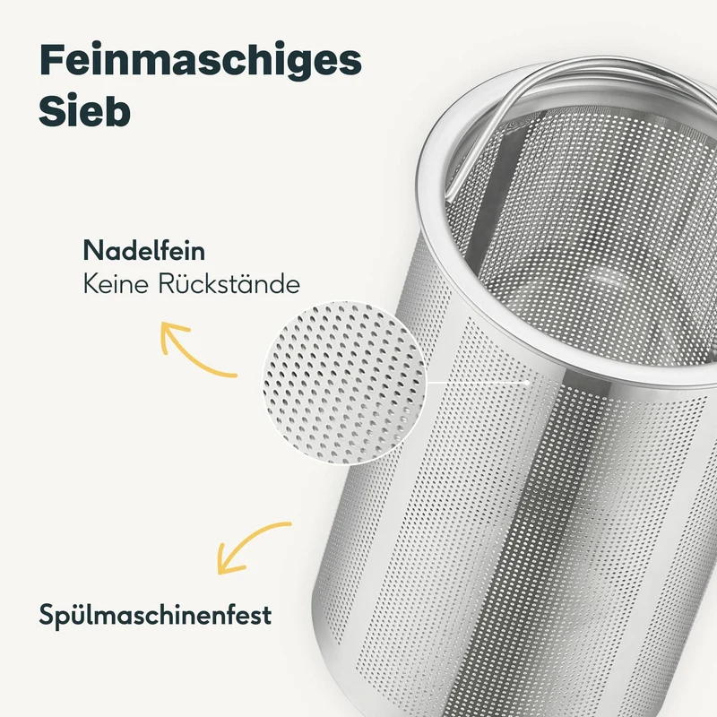 Doppelwandige Edelstahl Teekanne