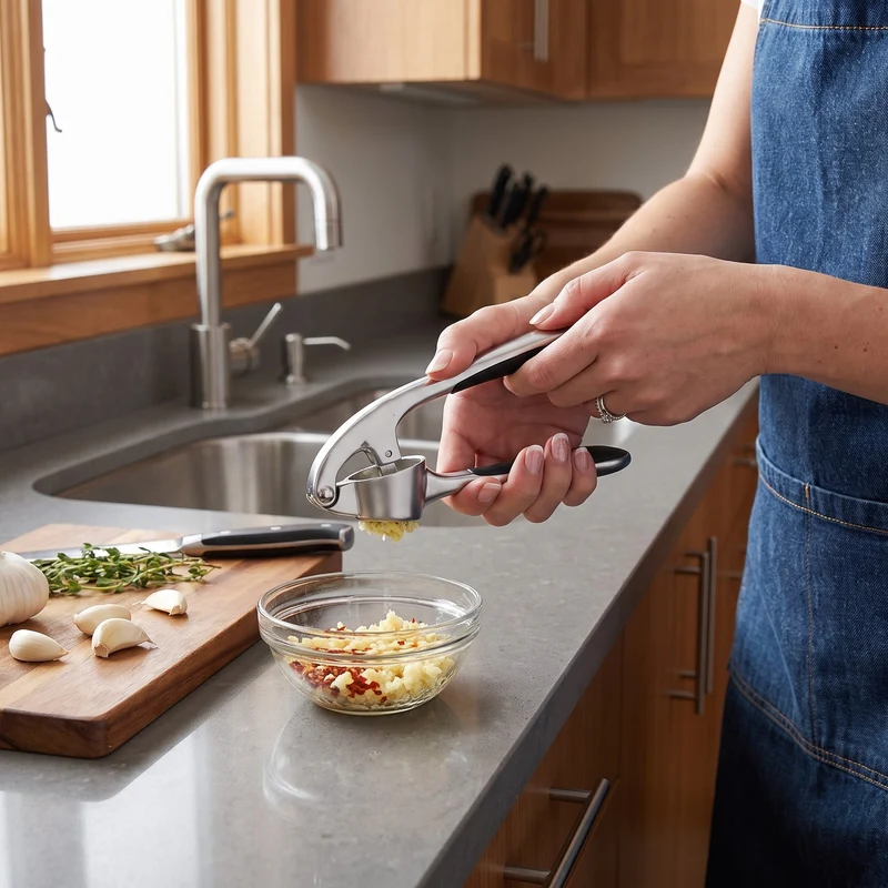 Stainless Steel Garlic Press