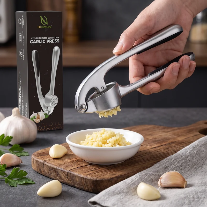 Stainless Steel Garlic Press