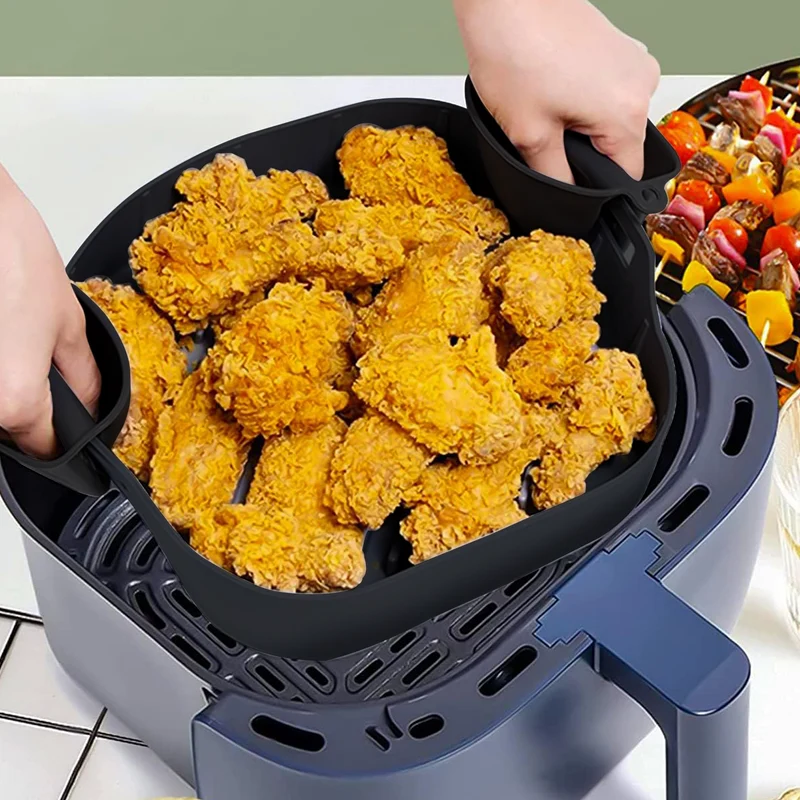 Siliconen airfryer bakje