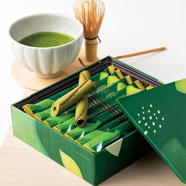 YOKU MOKU Premium Butter Cookies Cigare au Matcha 14 pcs