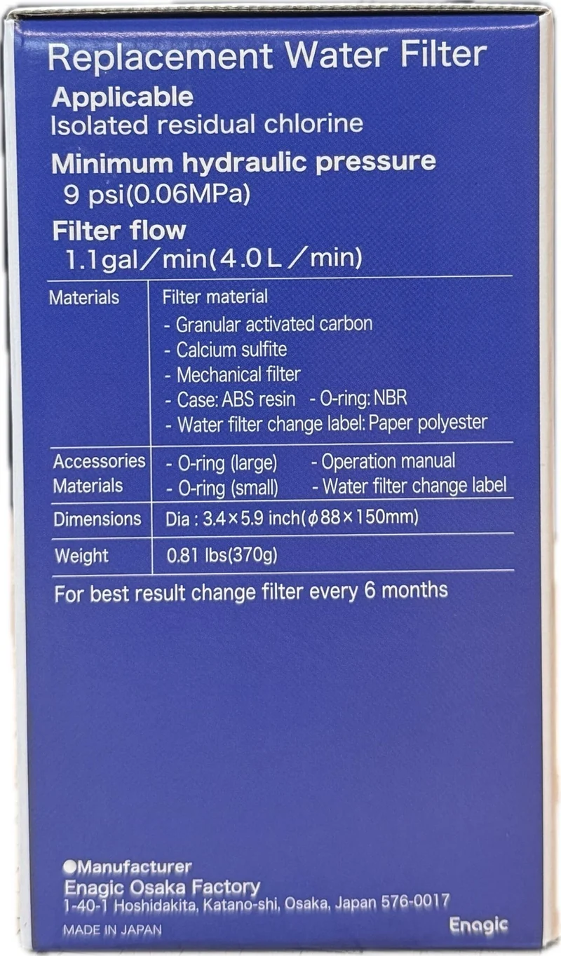 Enagic F8 High Grade Water Filter for Leveluk K-8 Oxidizing Machine KANGEN8 set of 60