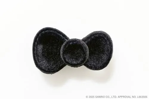 Hello Kitty × BRILMY Quick-View Velvet Black Cosmetic Pouch Book