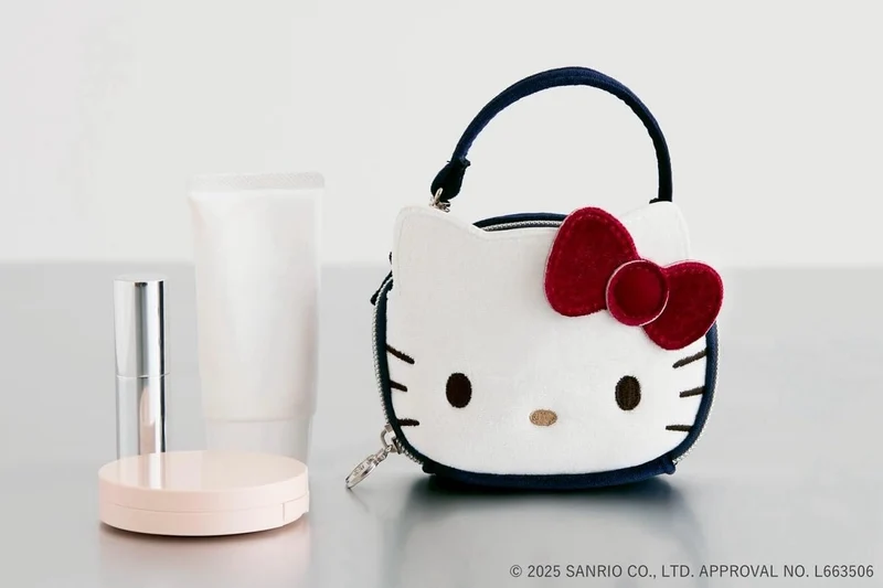 HELLO KITTY × BRILMY Vertical Lip Mini Cosmetic Pouch Book (Velour Ver )