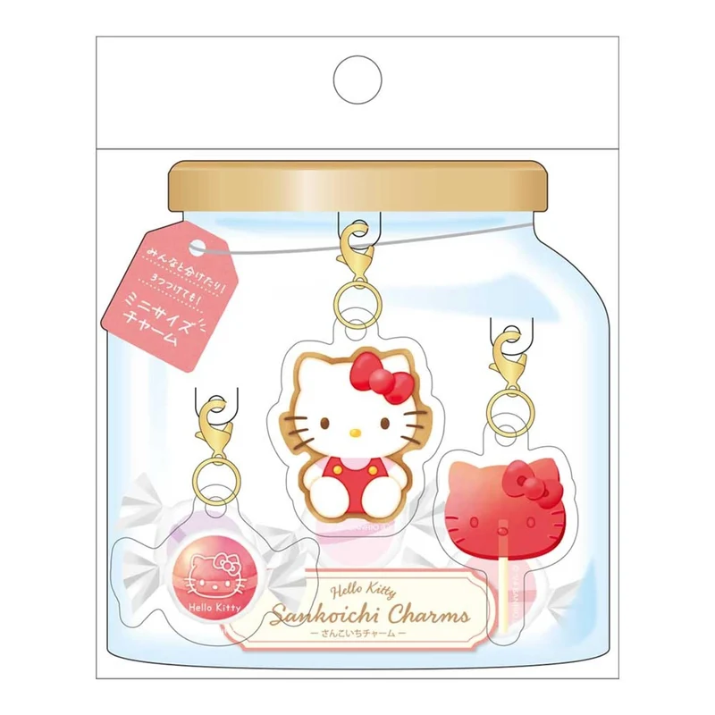 Sanrio Hello Kitty Characters Trio Charm approx 40×40×3 mm