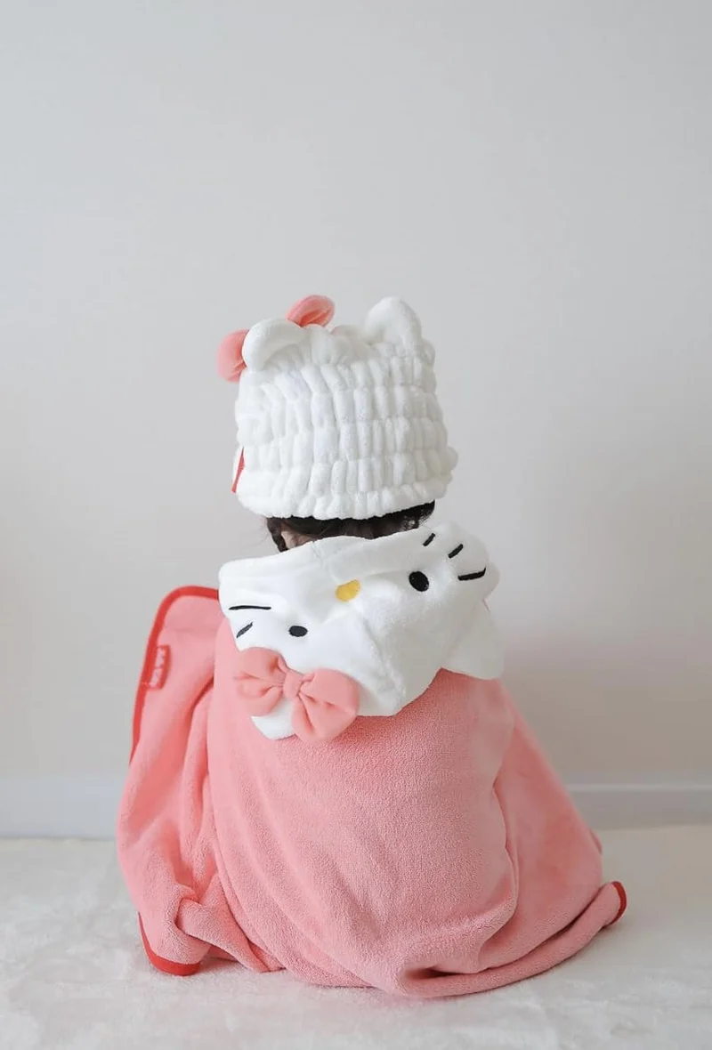 Hello Kitty Quick-Dry Hair Towel Cap for Girls