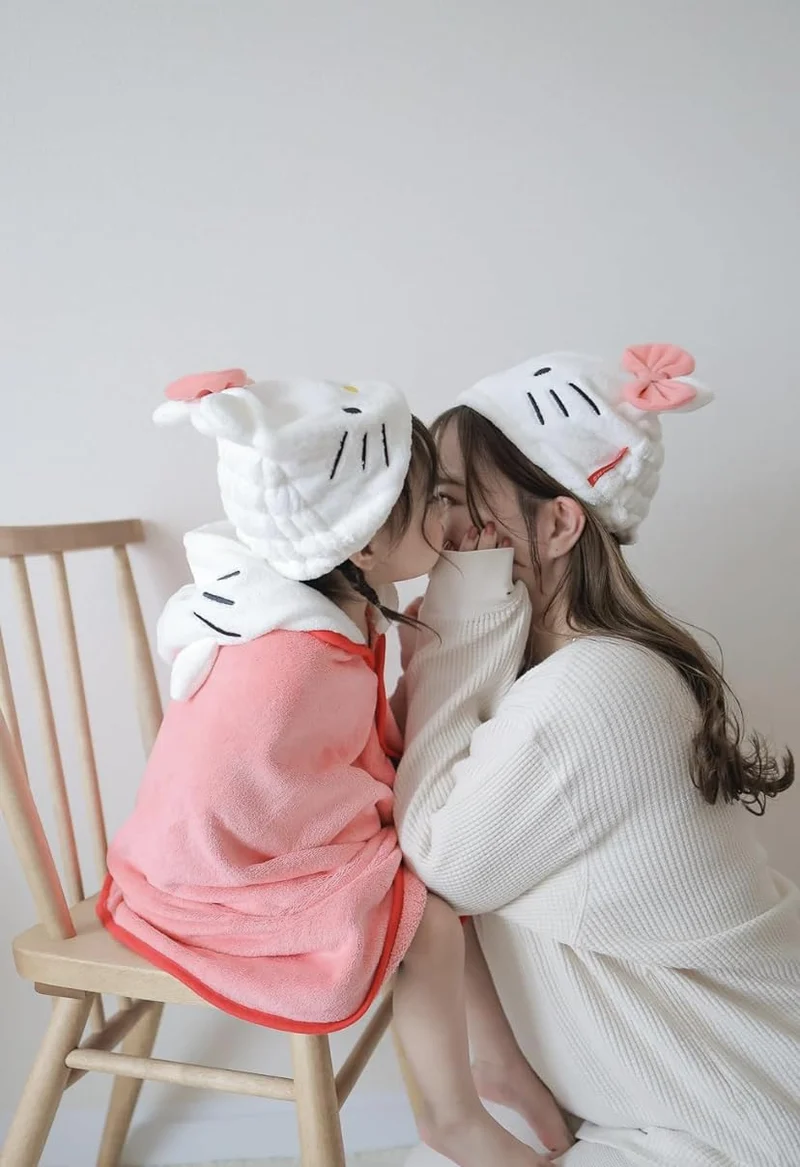 Hello Kitty Quick-Dry Hair Towel Cap for Girls
