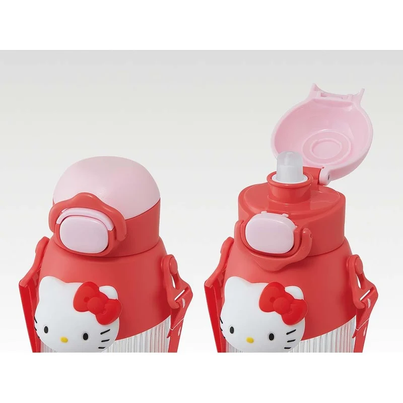 Skater 590ml Hello Kitty 3D Mascot Straw Bottle for Girls
