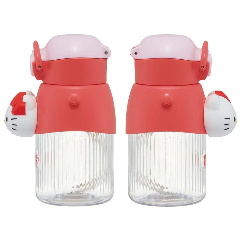 Skater 590ml Hello Kitty 3D Mascot Straw Bottle for Girls