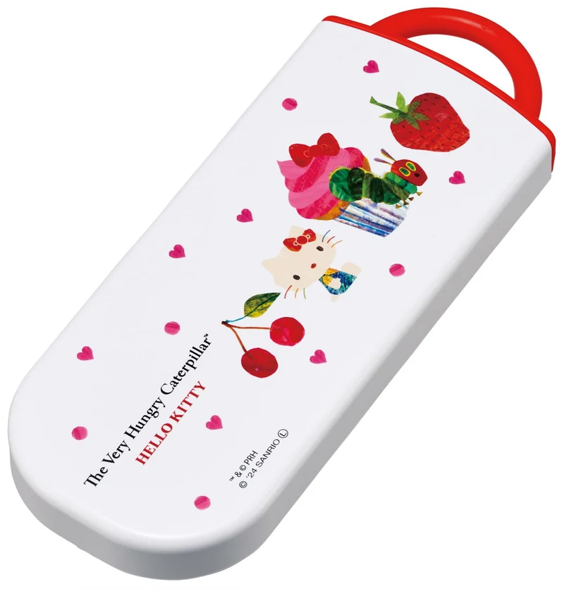 Kids Cutlery Set (Chopsticks Spoon & Fork) — Hungry Caterpillar × Hello Kitty