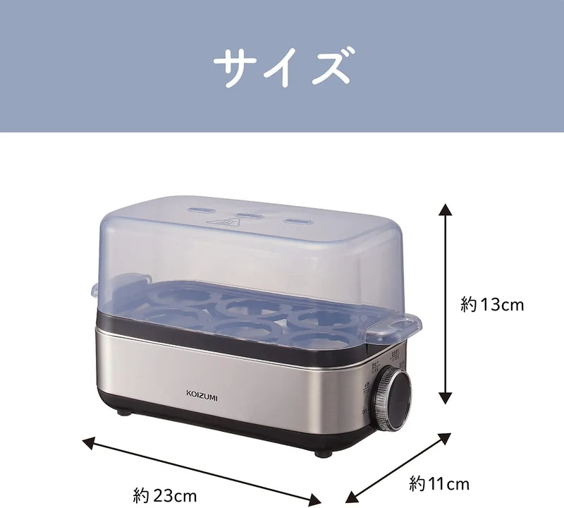 Koizumi Egg Steamer Plus Kes-0401/S Boiled Egg Sliver 100V