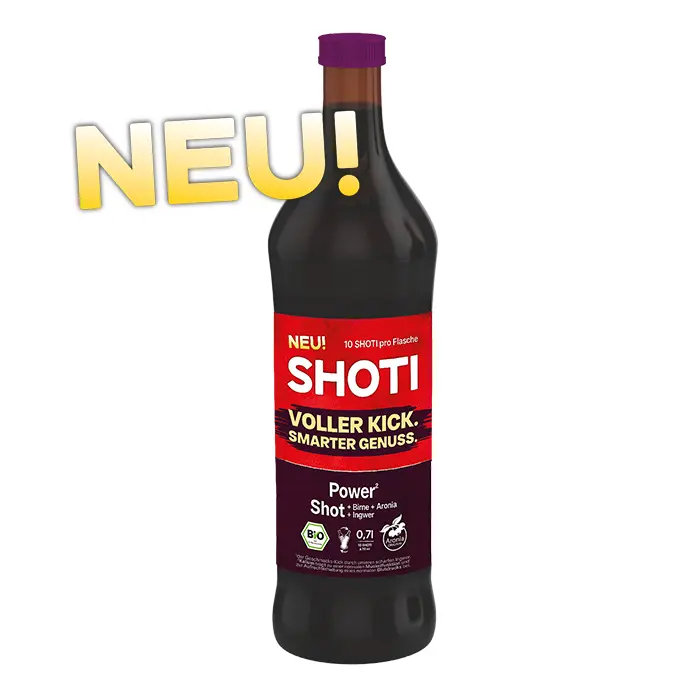 Bio Ingwer Shot mit Aronia & Birne – SHOTI Power² 700 ml