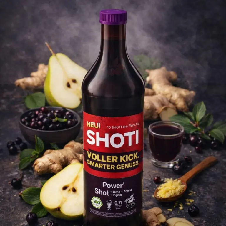 Bio Ingwer Shot mit Aronia & Birne – SHOTI Power² 700 ml