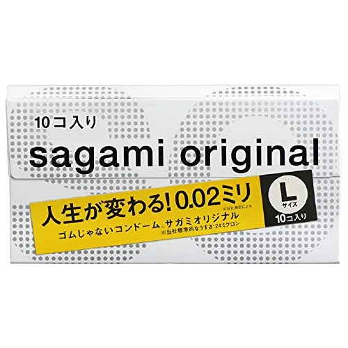 Sagami Original 002 Condom Thin Polyurethane 0.02mm Size L 10 pieces