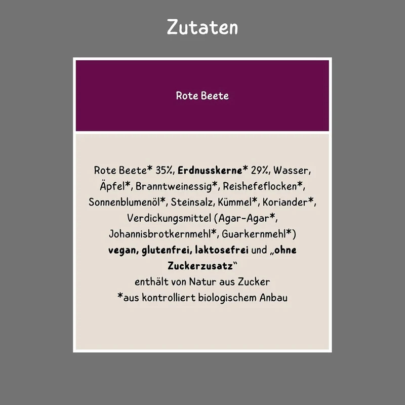 Bio Brotaufstrich Rote Beete mit Erdnuss – 6 × 135 g