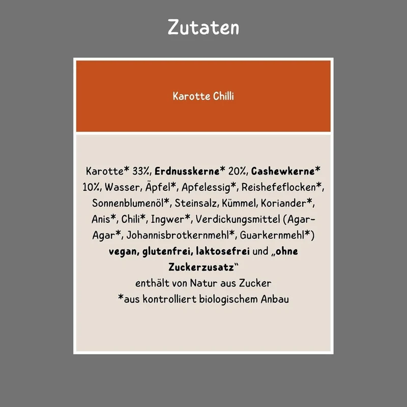 Bio Brotaufstrich Karotte-Chili – 6 × 135 g