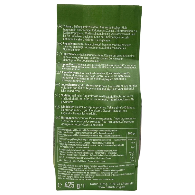 Birkenzucker Xylit 425 g – aus europäischem Holz