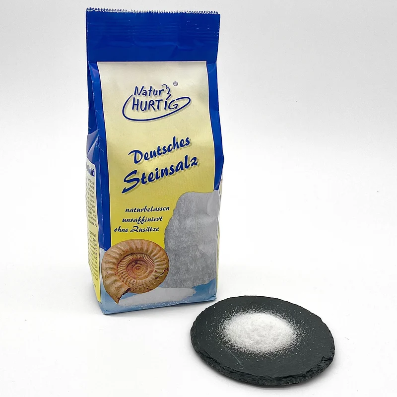 Feines Steinsalz aus Deutschland 1 kg – Natur Hurtig