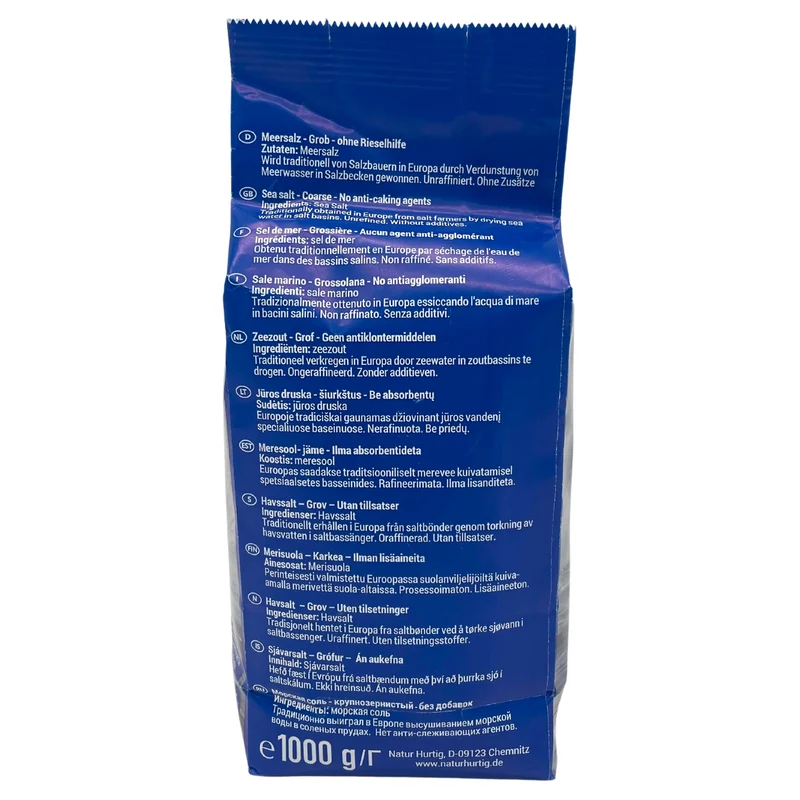 Grobes Meersalz 1 kg – Natur Hurtig