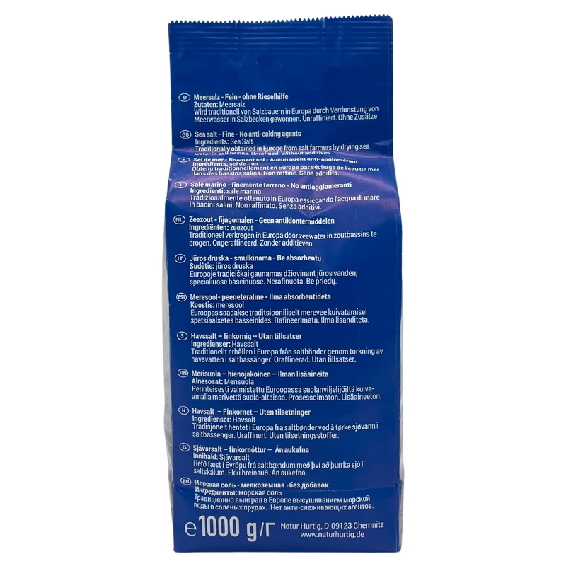 Feines Meersalz 1 kg – Natur Hurtig