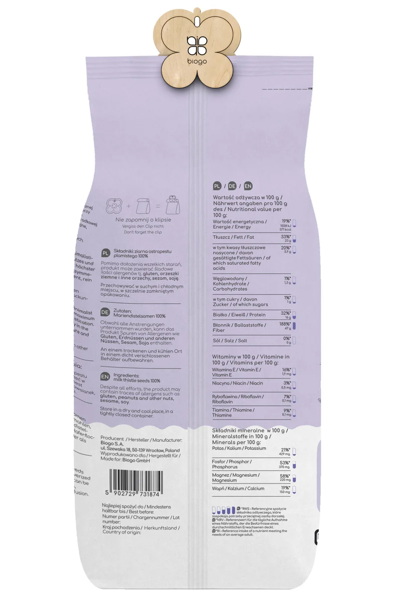 Mariendistelsamen 800 g BIOGO